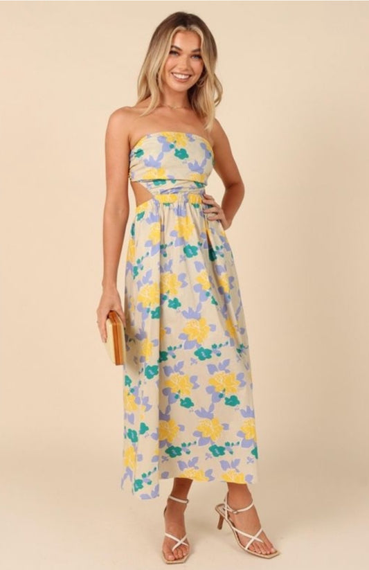 Petal & Pup Pamela Dress in Yellow Floral