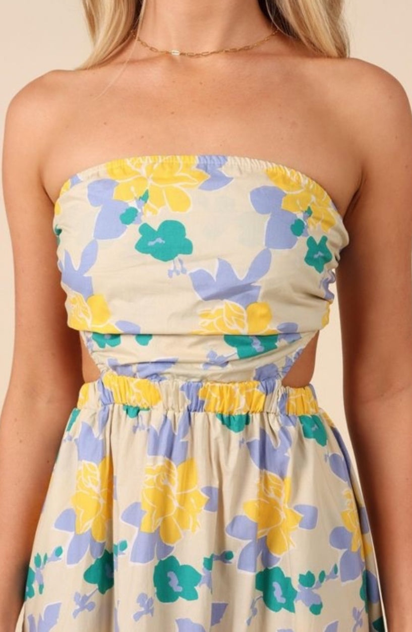 Petal & Pup Pamela Dress in Yellow Floral